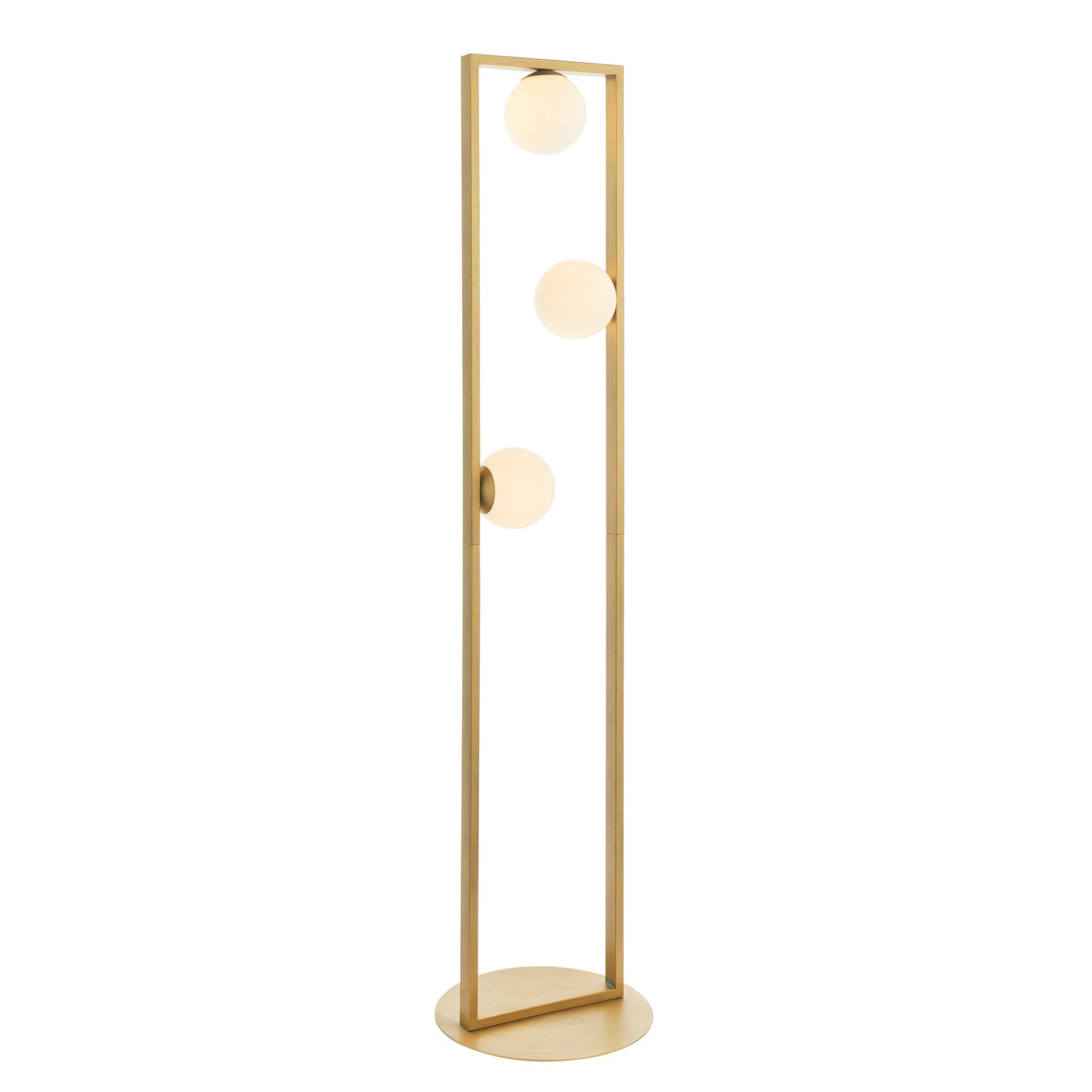 Teo 3 Floor Lamp - Brushed Gold from SSS Home Needs - Floor lighting Ireland