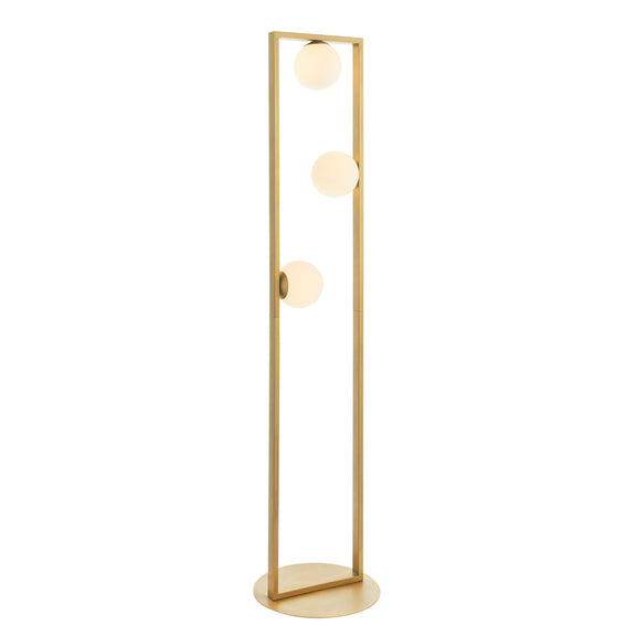 Teo 3 Floor Lamp - Brushed Gold from SSS Home Needs - Floor lighting Ireland