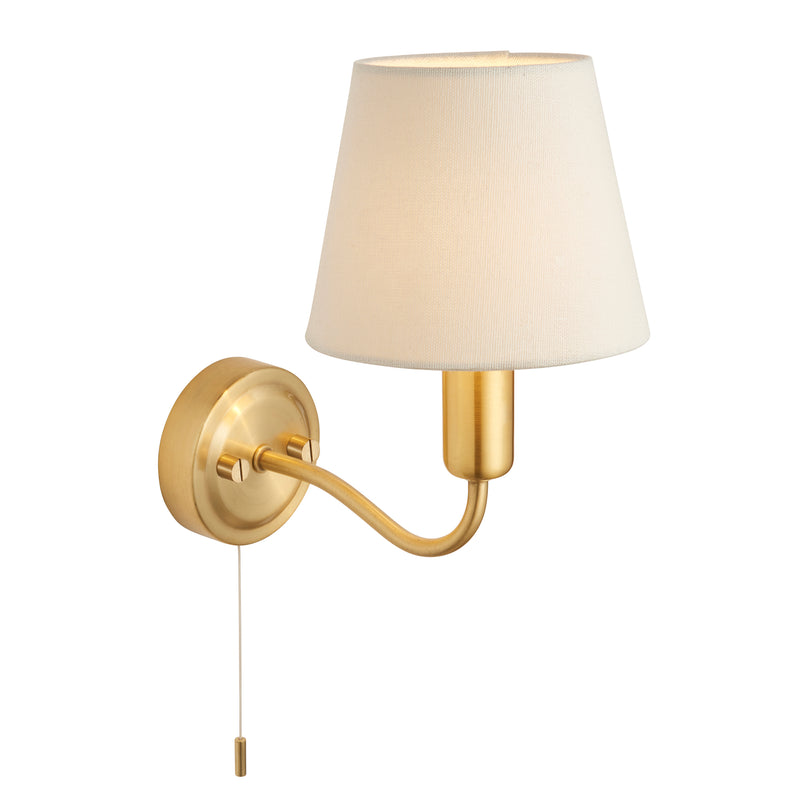 Conway Bathroom 1 Wall Light Satin Brass from SSS Home Needs - Wall lighting Ireland
