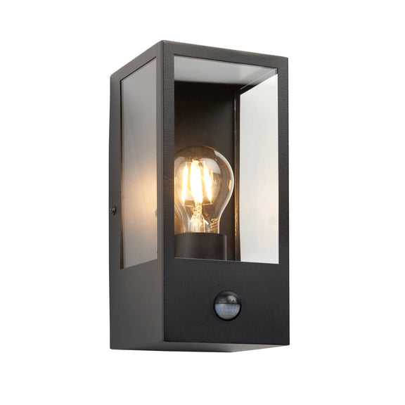 Oxford Outdoor PIR 1 Wall Light Black from SSS Home Needs - Wall lighting Ireland