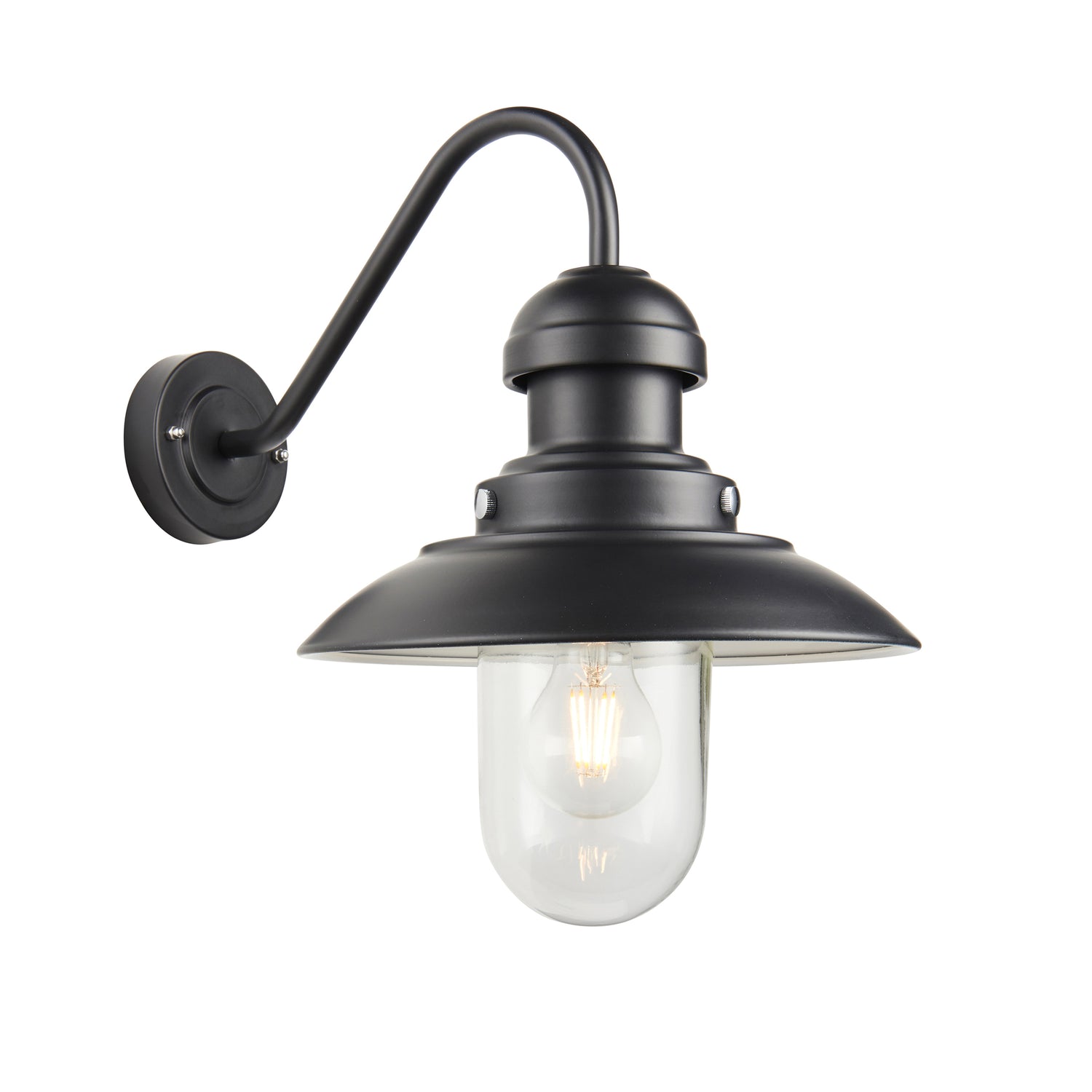 Hereford Outdoor 1 Wall Light Black Large from Sessa Interiors - Wall lighting Ireland