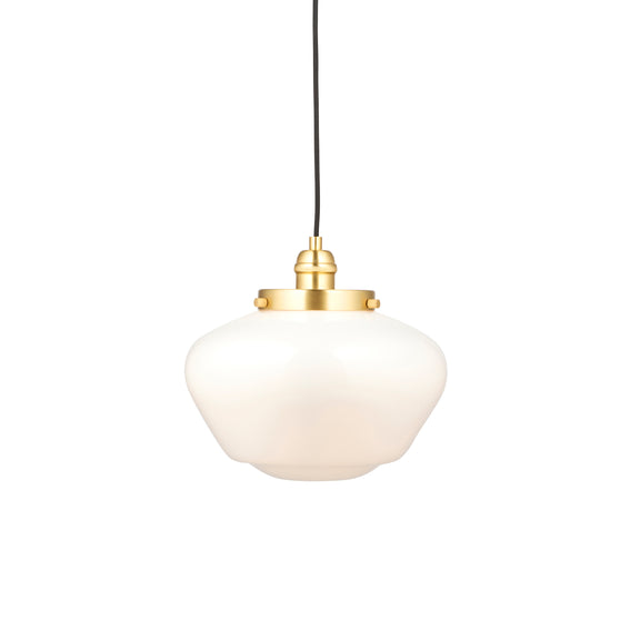 Camberley 1 Pendant Light - Brass Opal Glass from SSS Home Needs - Pendant lighting Ireland