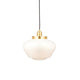 Camberley 1 Pendant Light - Brass Opal Glass from SSS Home Needs - Pendant lighting Ireland