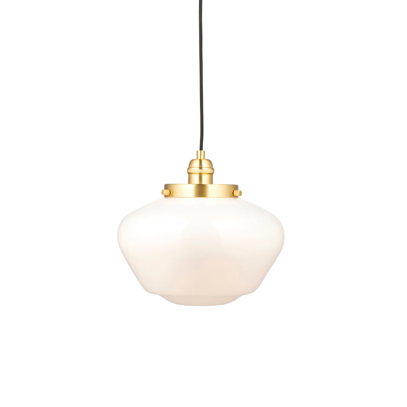 Camberley 1 Pendant Light - Brass Opal Glass from SSS Home Needs - Pendant lighting Ireland