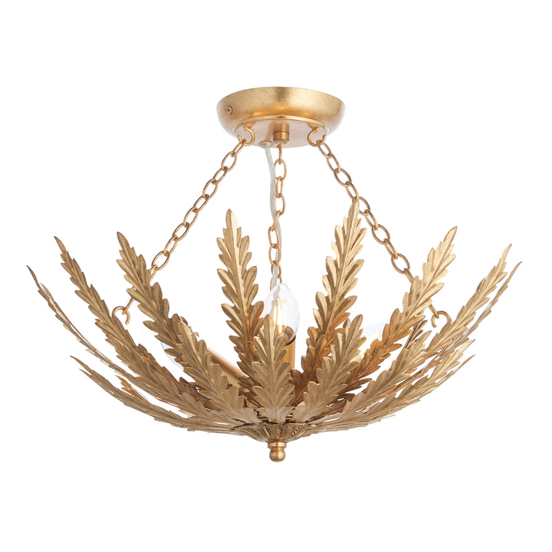 Delphine 3 Ceiling Light - Gold Leaf from SSS Home Needs - Ceiling lighting Ireland