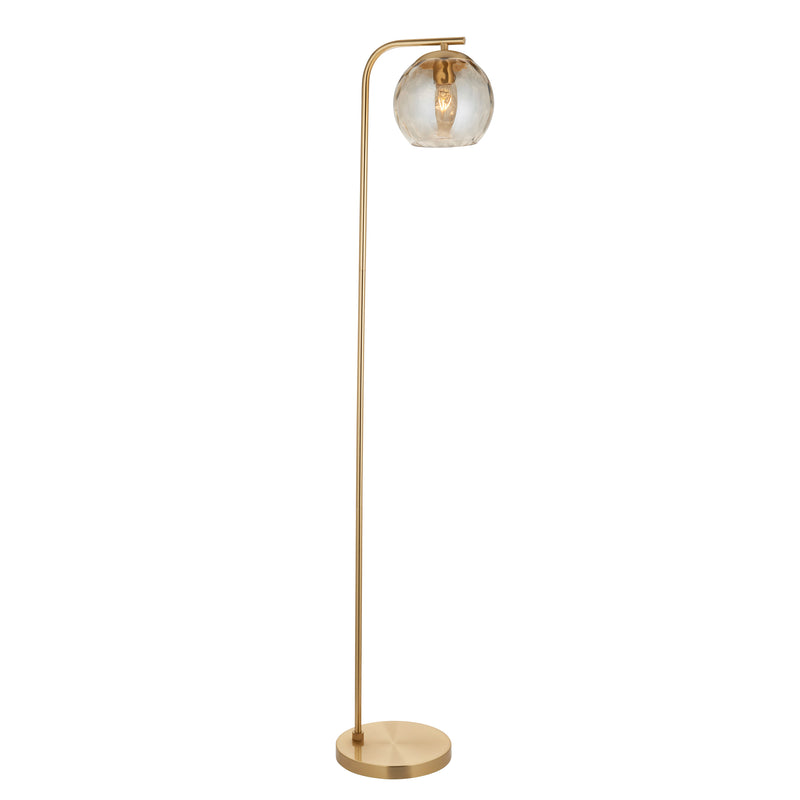 Dimple 1 Floor Light - Satin Gold from SSS Home Needs - Floor lighting Ireland