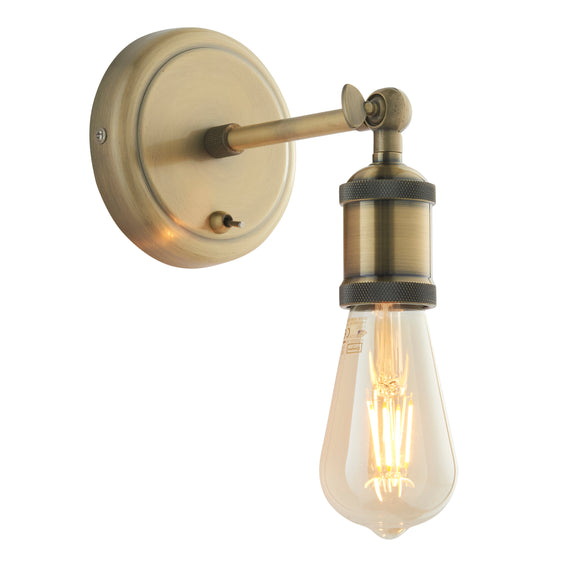 Hal Wall Light without Shade Antique Brass from SSS Home Needs - Wall lighting Ireland