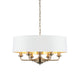 Highclere 6 Pendant Light - Antique Brass Short from SSS Home Needs - Pendant lighting Ireland