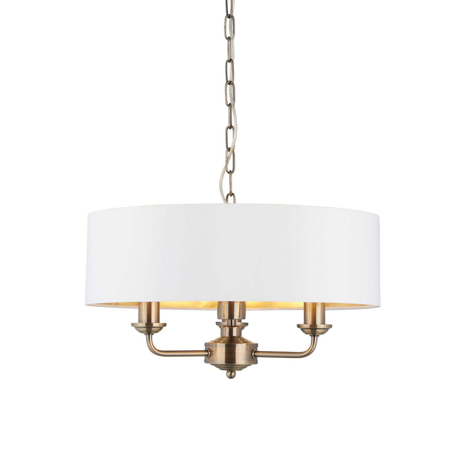 Highclere 3 Pendant Light - Antique Brass Long from SSS Home Needs - Pendant lighting Ireland