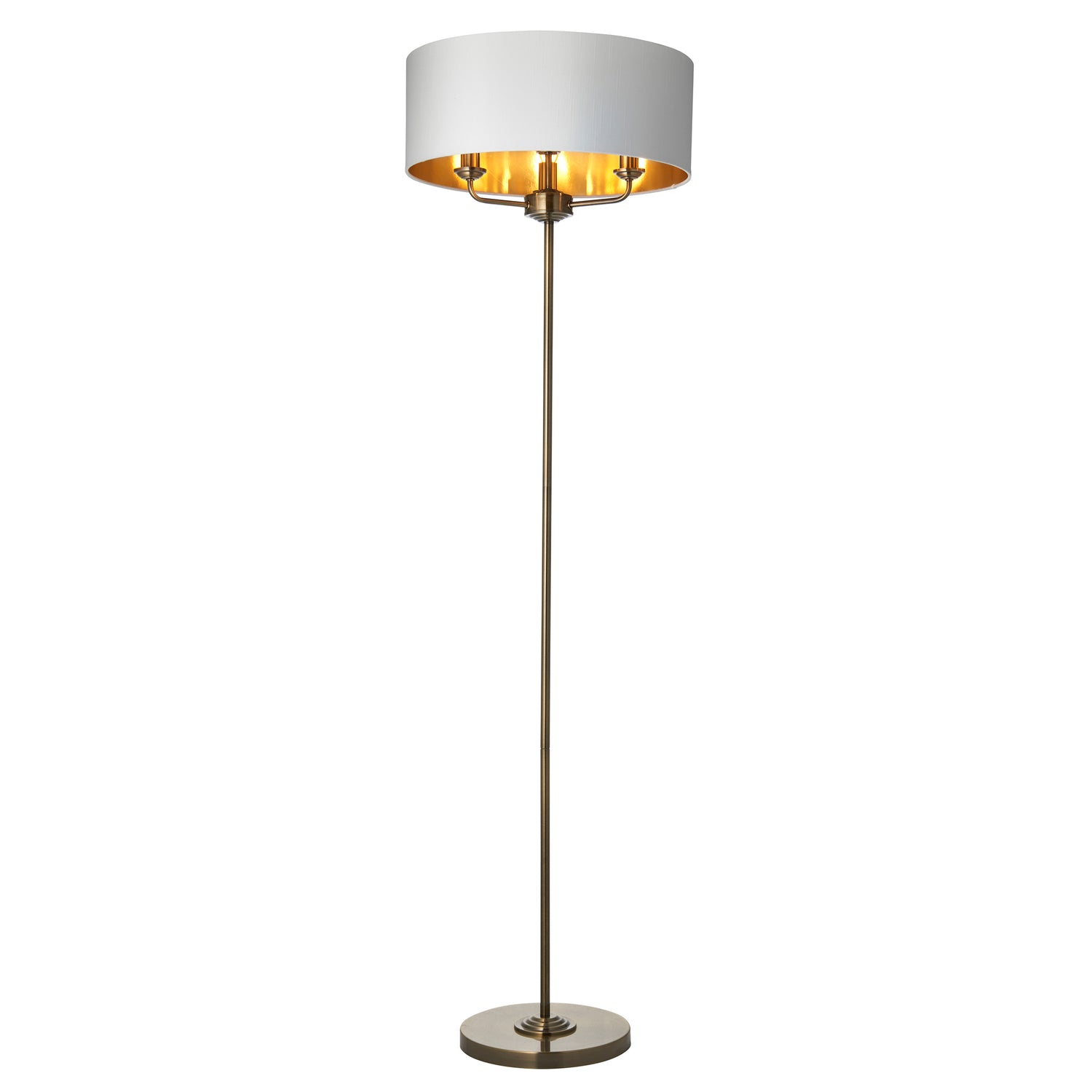 Highclere 3 Floor Light - Antique Brass from SSS Home Needs - Floor lighting Ireland
