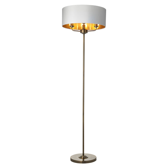 Highclere 3 Floor Light - Antique Brass from SSS Home Needs - Floor lighting Ireland