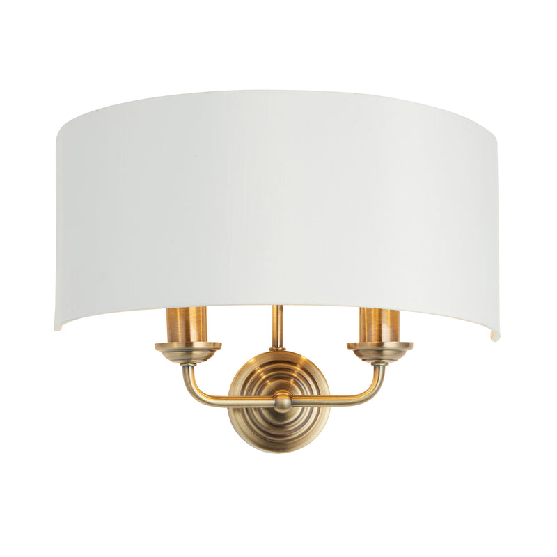 Highclere 2 Wall Light Antique Brass from SSS Home Needs - Wall lighting Ireland