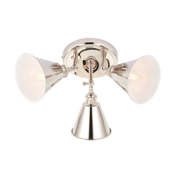 Hal 3 Ceiling Spot - Bright Nickel from SSS Home Needs - Ceiling lighting Ireland