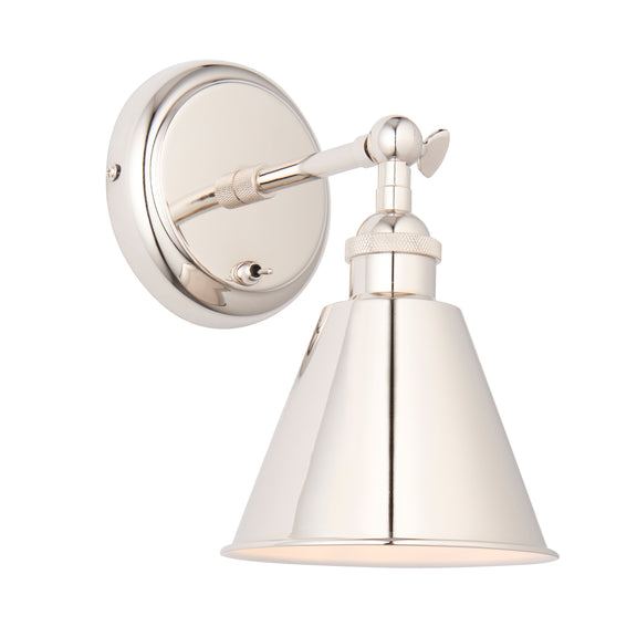 Hal 1 Wall Light Bright Nickel from SSS Home Needs - Wall lighting Ireland