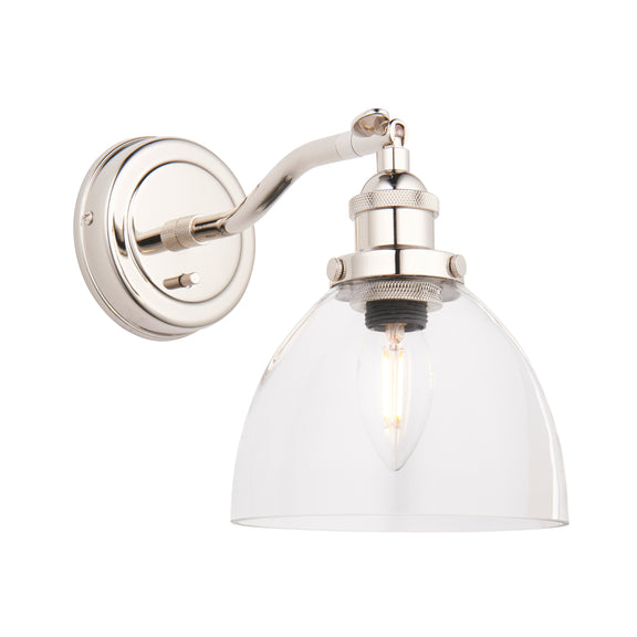 Hansen 1 Wall Light Bright Nickel from SSS Home Needs - Wall lighting Ireland