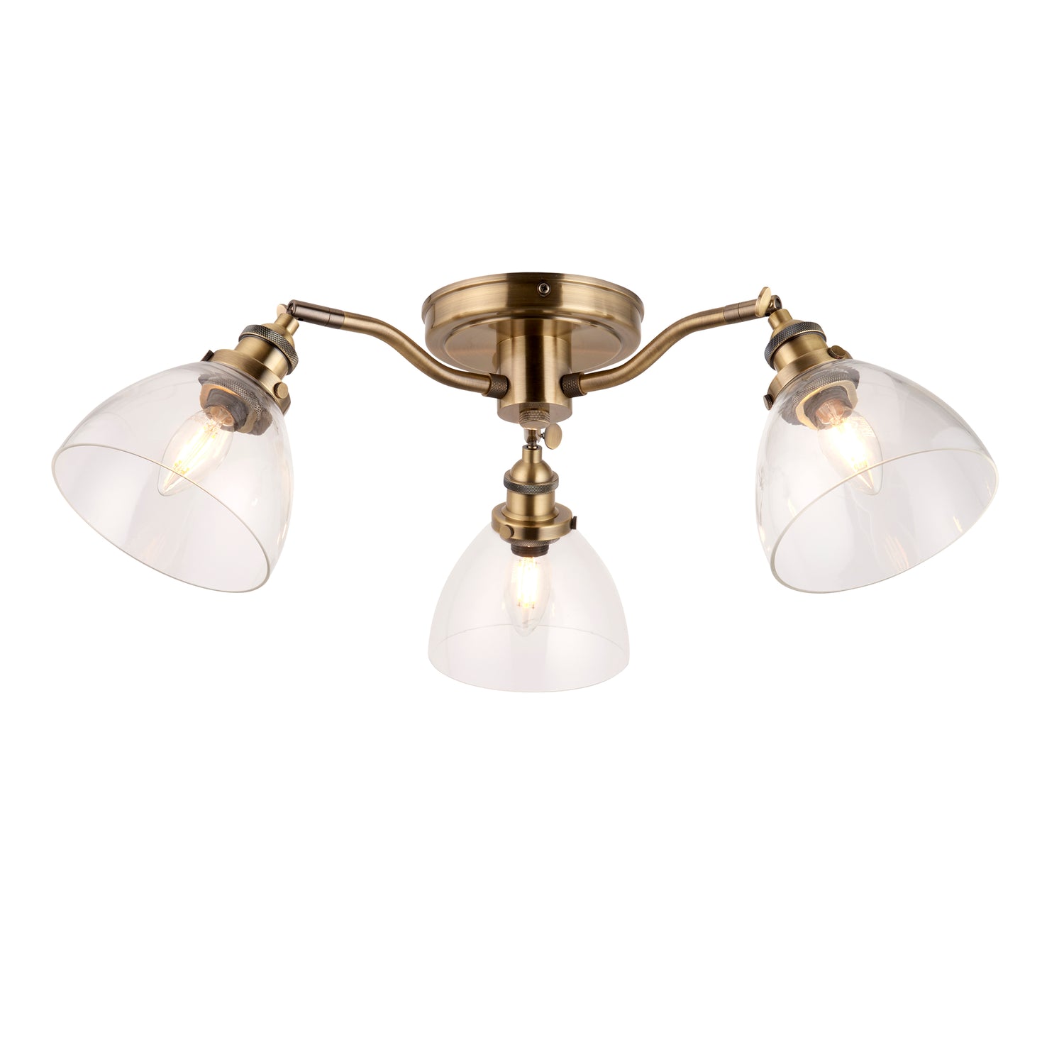 Hansen 3 Ceiling Light - Antique Brass from SSS Home Needs - Ceiling lighting Ireland