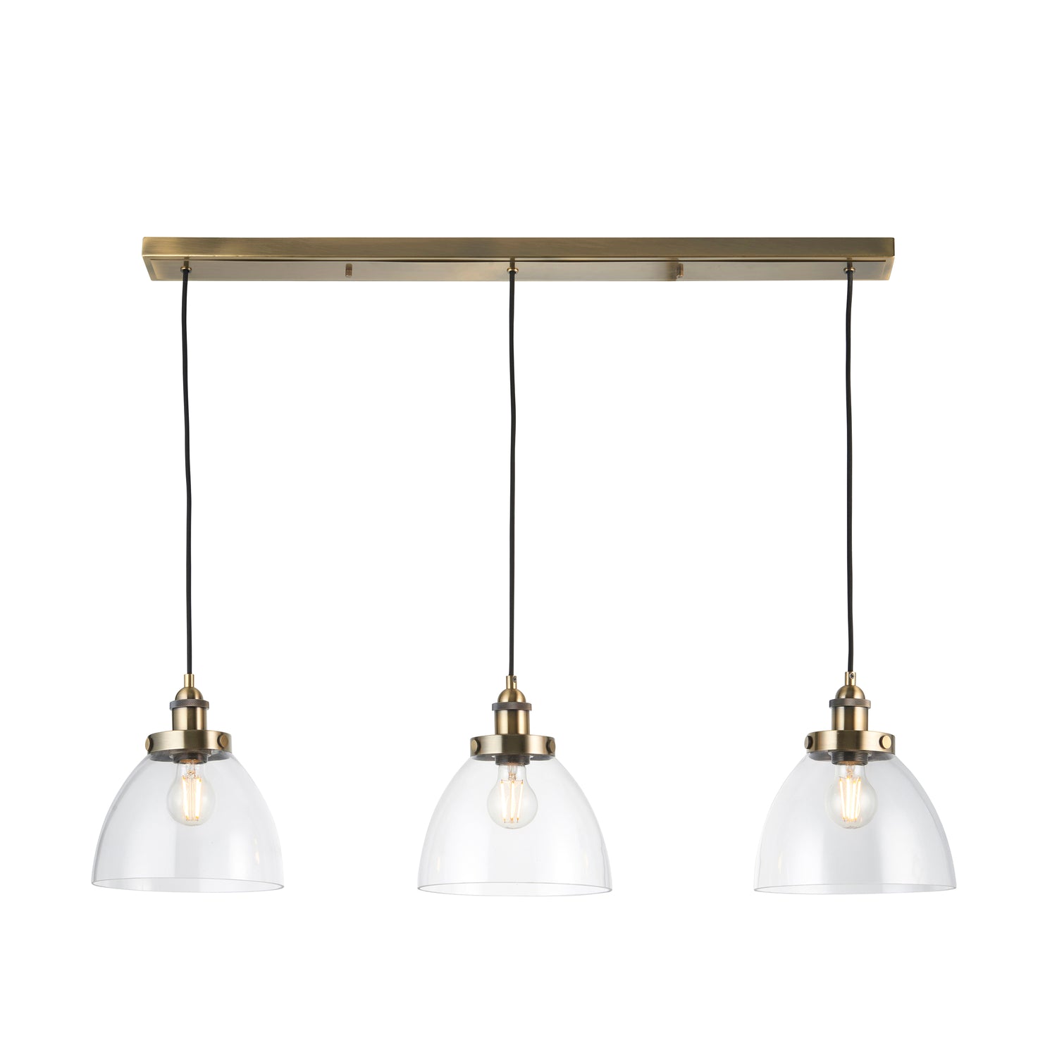 Hansen 3 Pendant Light - Antique Brass from SSS Home Needs - Pendant lighting Ireland