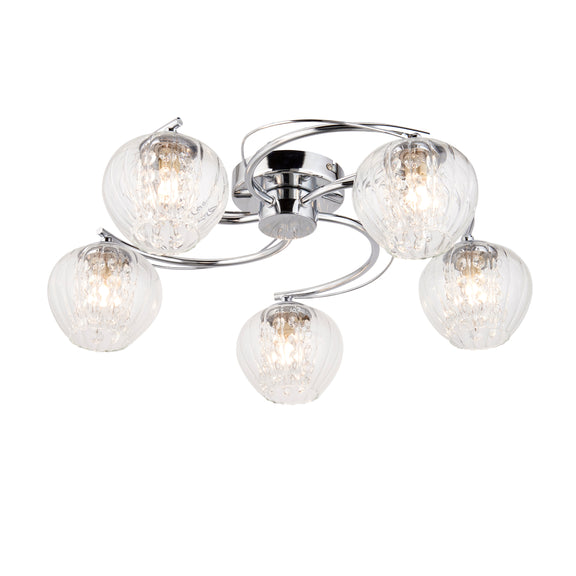 Mesmer 5 Ceiling Light - Chrome from SSS Home Needs - Ceiling lighting Ireland