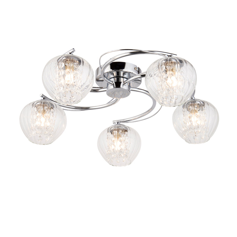 Mesmer 5 Ceiling Light - Chrome from SSS Home Needs - Ceiling lighting Ireland