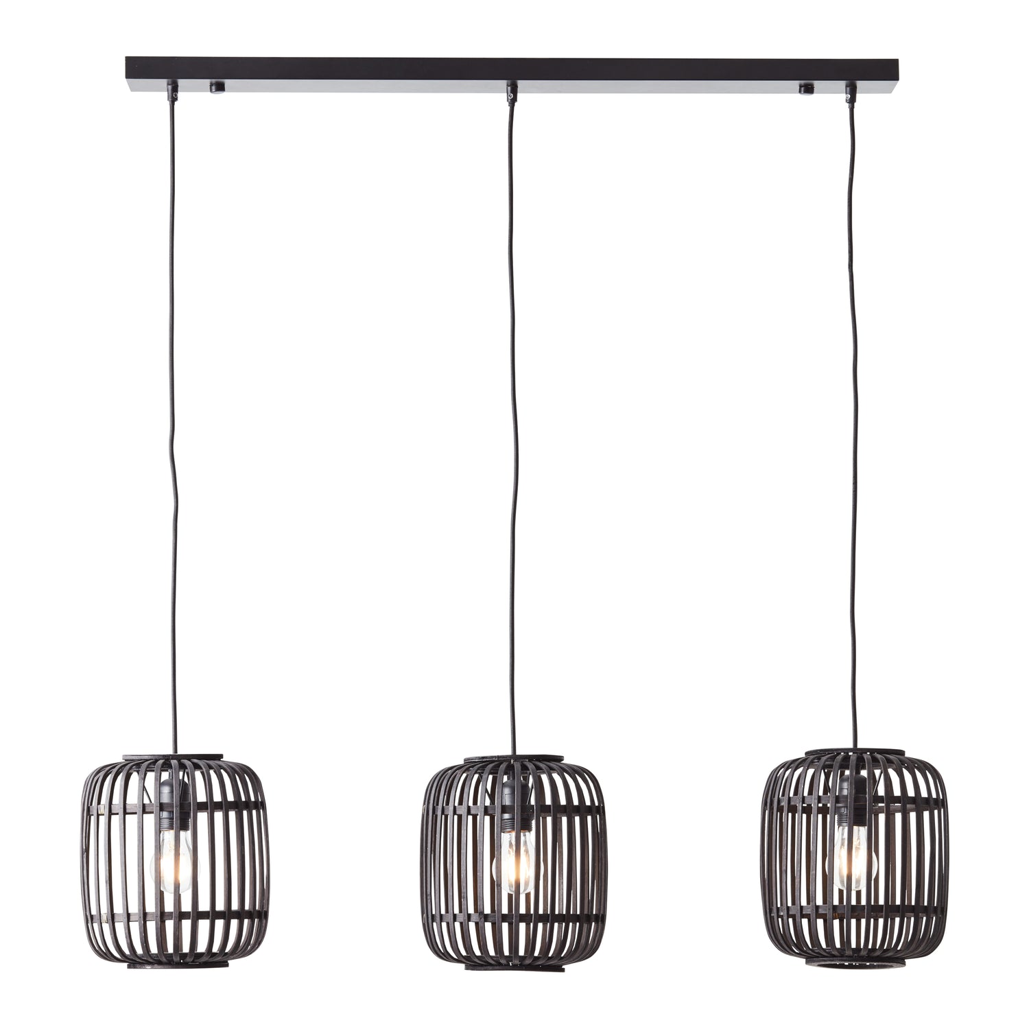 Mathias 3 Pendant Light - Dark Bamboo from SSS Home Needs - Pendant lighting Ireland
