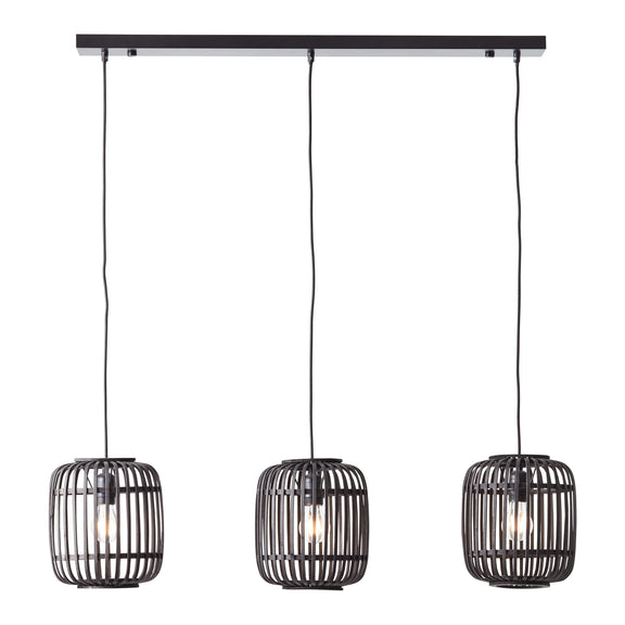Mathias 3 Pendant Light - Dark Bamboo from SSS Home Needs - Pendant lighting Ireland