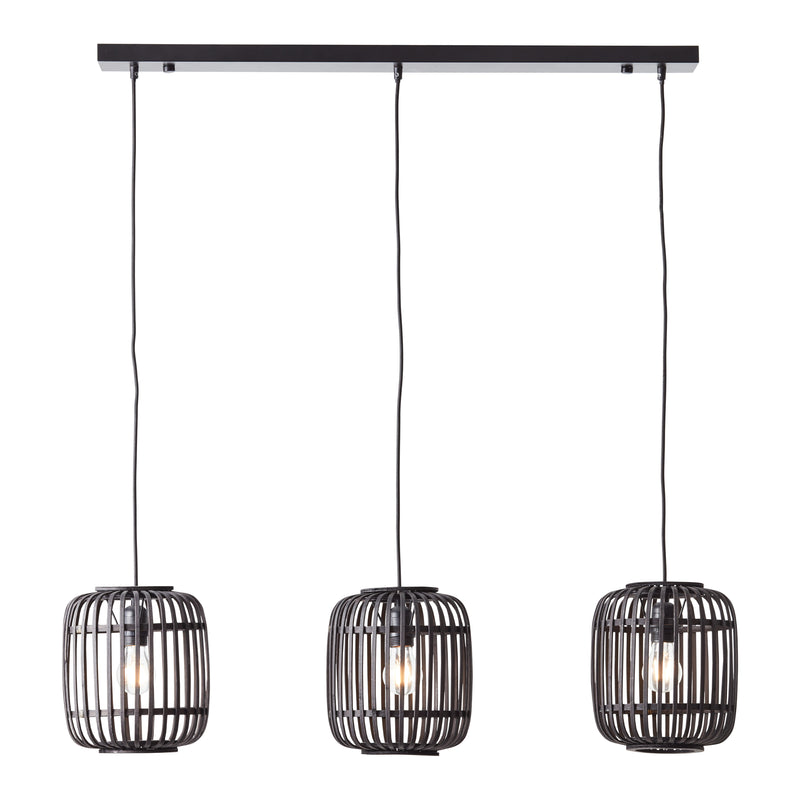 Mathias 3 Pendant Light - Dark Bamboo from SSS Home Needs - Pendant lighting Ireland