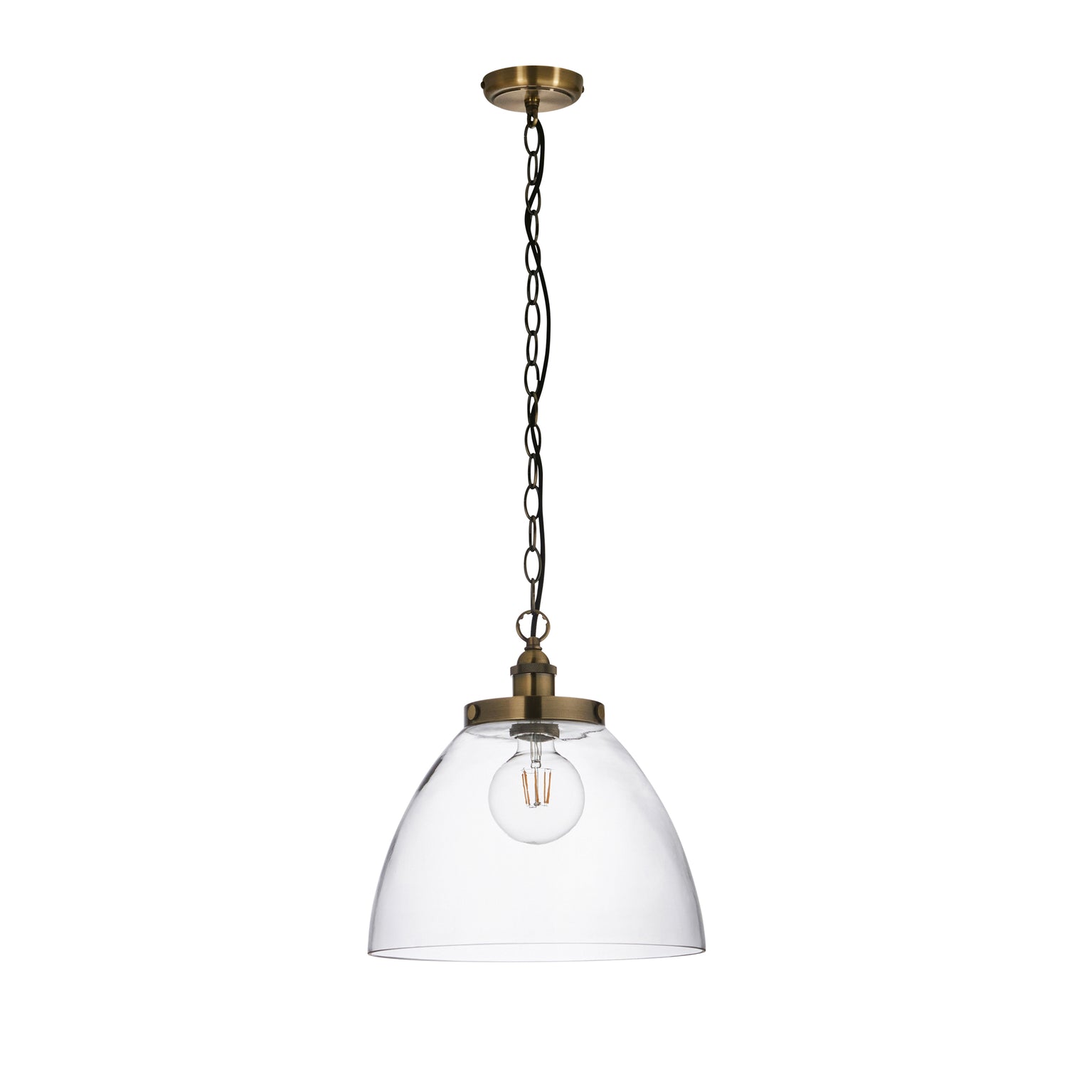 Hansen Grand 1 Pendant Light - Antique Brass from SSS Home Needs - Pendant lighting Ireland