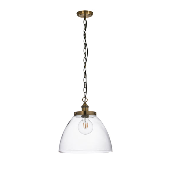 Hansen Grand 1 Pendant Light - Antique Brass from SSS Home Needs - Pendant lighting Ireland