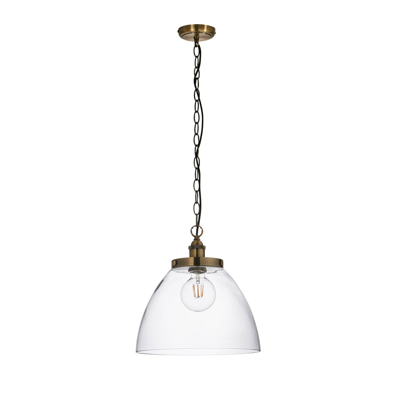 Hansen Grand 1 Pendant Light - Antique Brass from SSS Home Needs - Pendant lighting Ireland