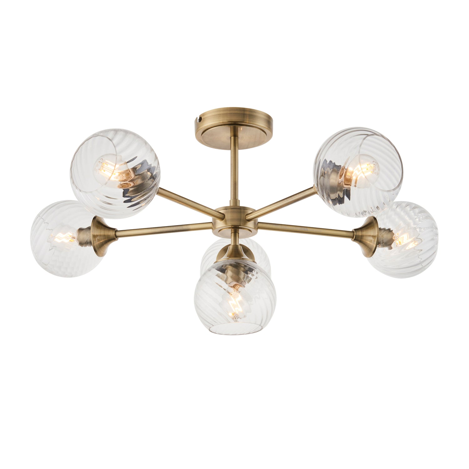 Allegra 6 Ceiling Light - Antique Brass from SSS Home Needs - Ceiling lighting Ireland