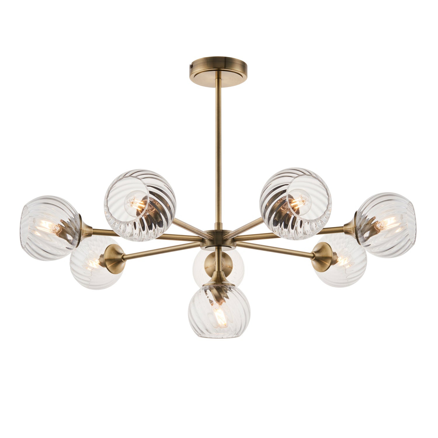 Allegra 8 Pendant Light - Antique Brass from SSS Home Needs - Pendant lighting Ireland