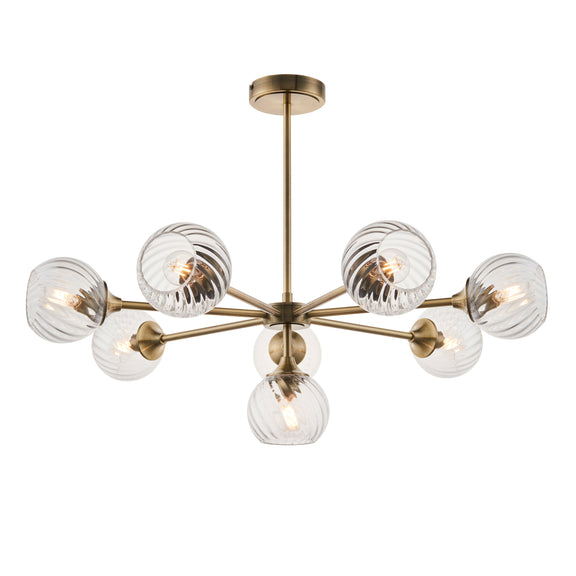 Allegra 8 Pendant Light - Antique Brass from SSS Home Needs - Pendant lighting Ireland