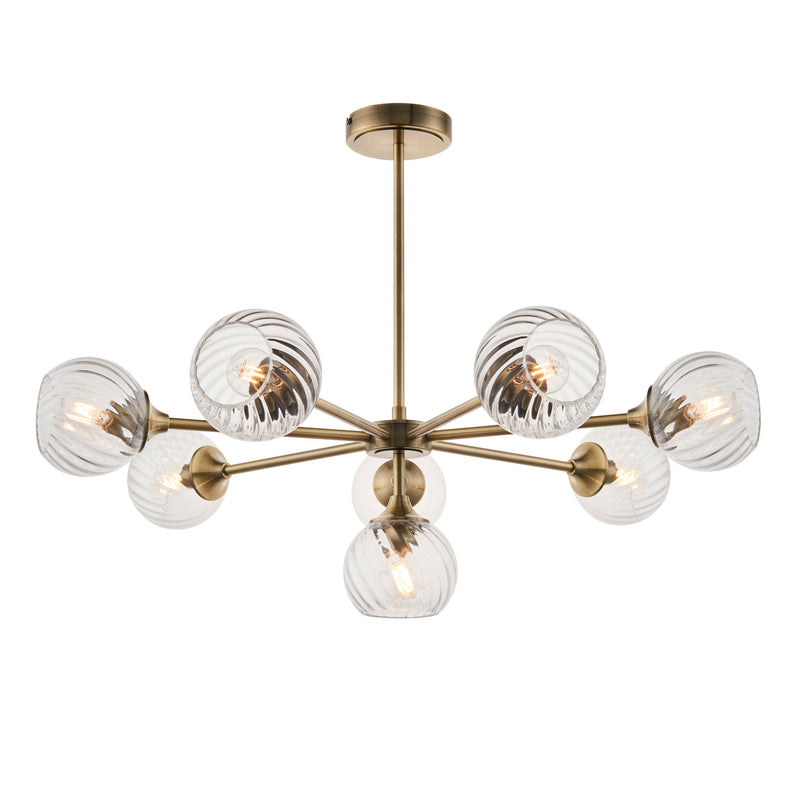 Allegra 8 Pendant Light - Antique Brass from SSS Home Needs - Pendant lighting Ireland