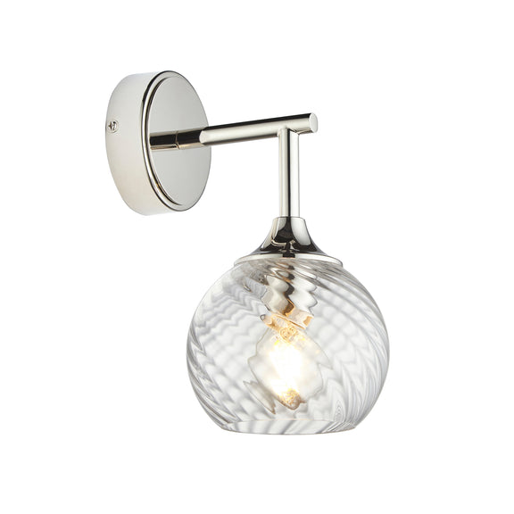 Allegra 1 Wall Light Bright Nickel from SSS Home Needs - Wall lighting Ireland