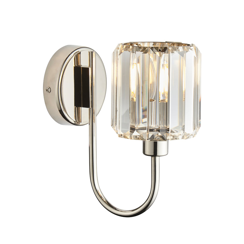 Berenice 1 Wall Light Bright Nickel from SSS Home Needs - Wall lighting Ireland