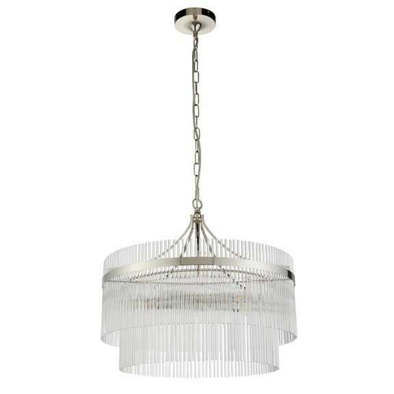 Marietta 5 Pendant Light - Bright Nickel from SSS Home Needs - Pendant lighting Ireland