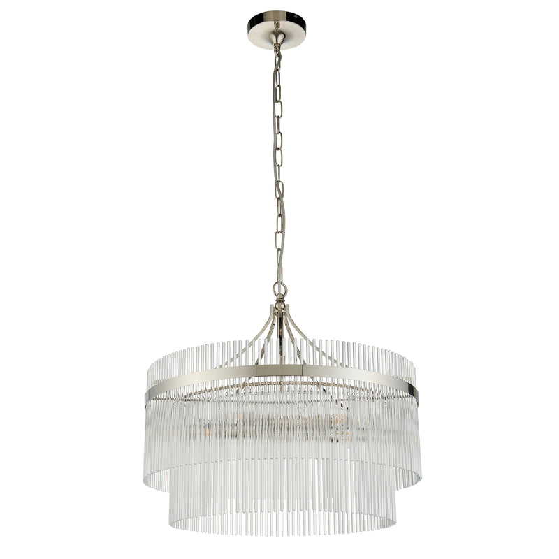 Marietta 5 Pendant Light - Bright Nickel from SSS Home Needs - Pendant lighting Ireland