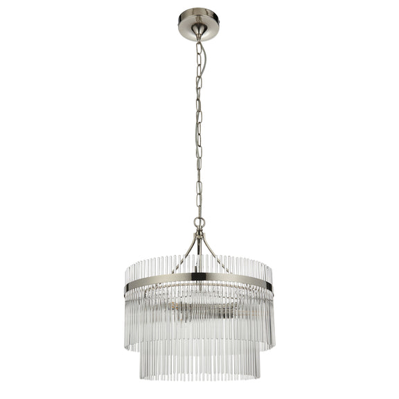 Marietta 3 Pendant Light - Bright Nickel from SSS Home Needs - Pendant lighting Ireland