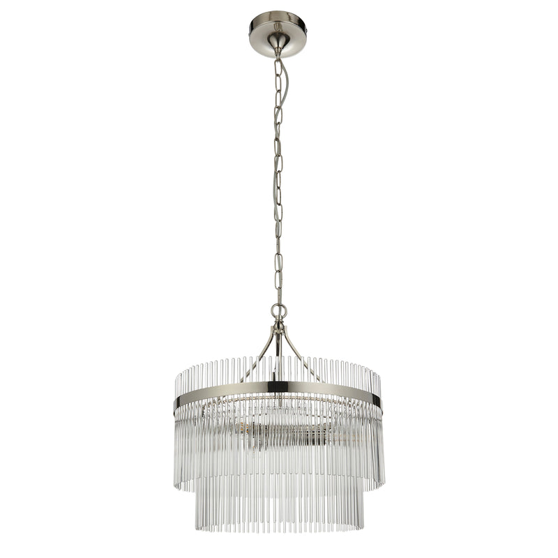 Marietta 3 Pendant Light - Bright Nickel from SSS Home Needs - Pendant lighting Ireland