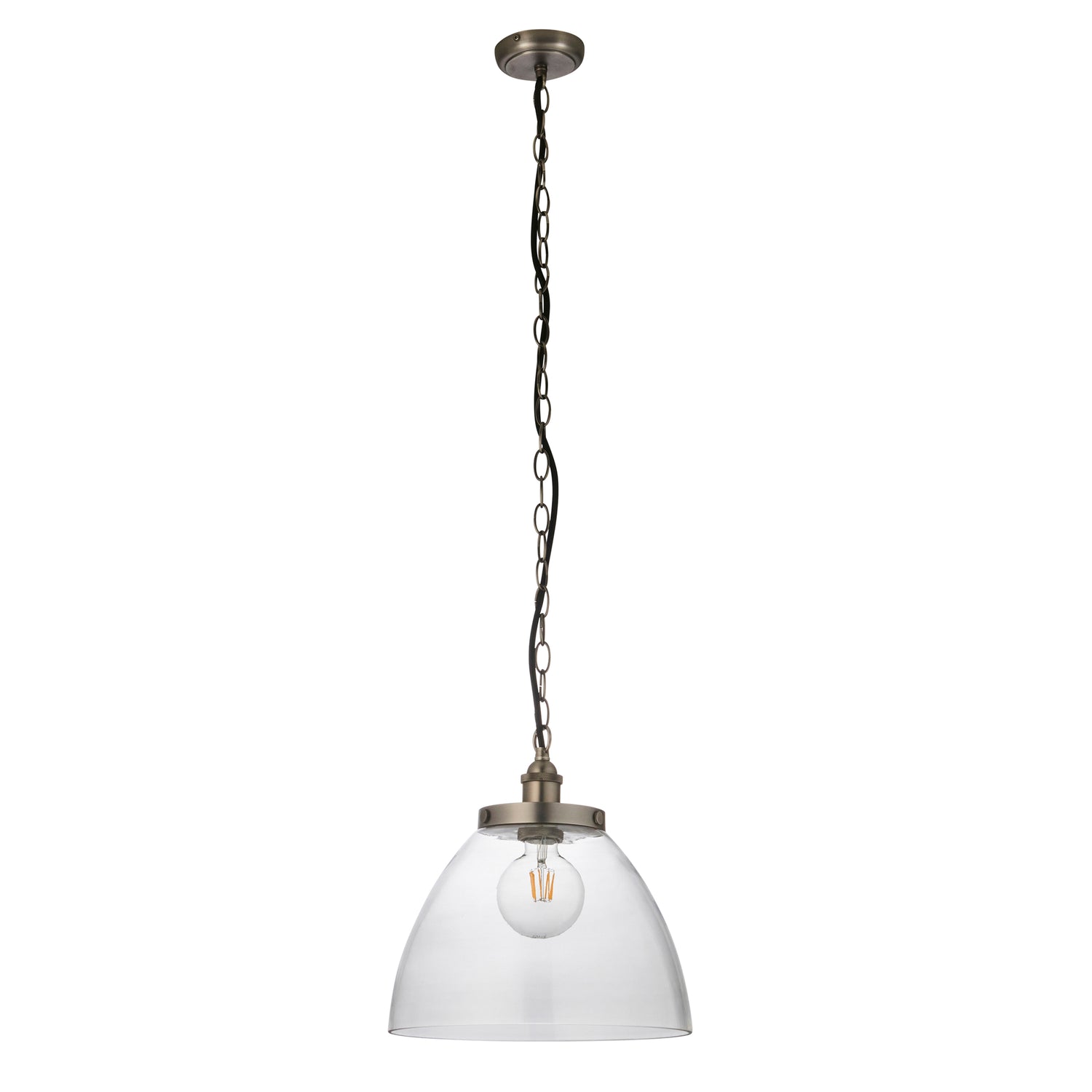 Hansen Grand 1 Pendant Light - Brushed Silver from SSS Home Needs - Pendant lighting Ireland
