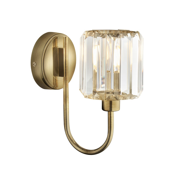 Berenice 1 Wall Light Antique Brass from SSS Home Needs - Wall lighting Ireland