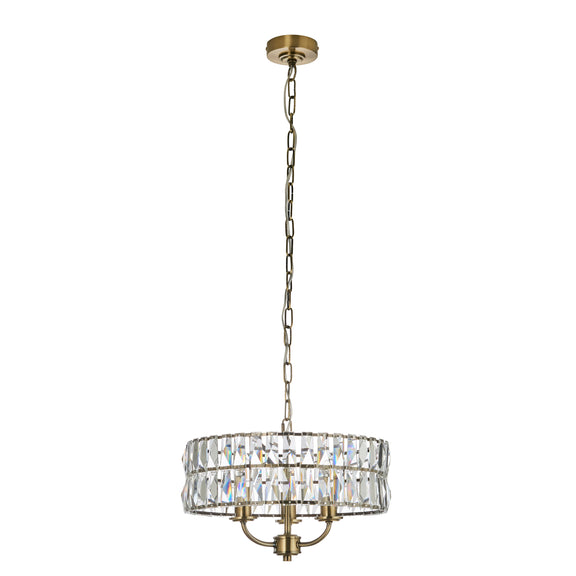 Clifton 3 Pendant Light - Antique Brass from SSS Home Needs - Pendant lighting Ireland