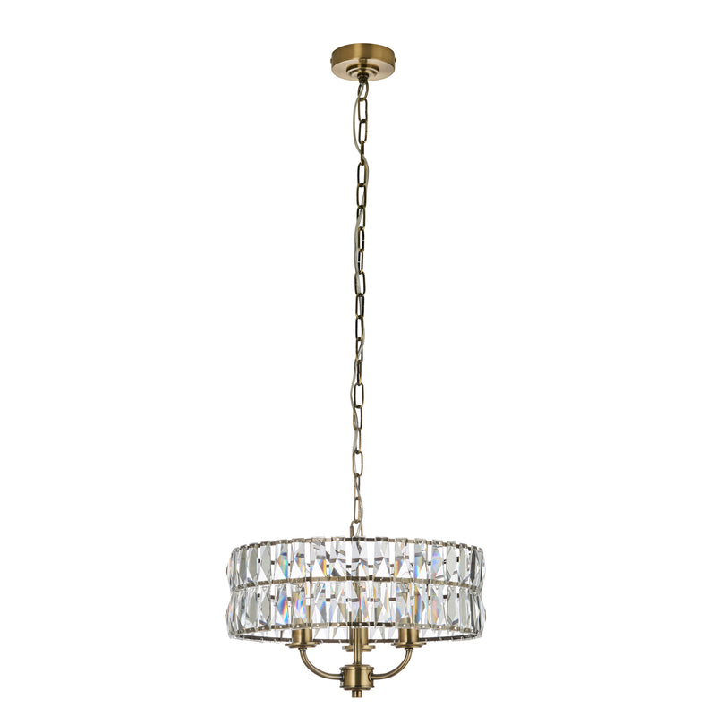Clifton 3 Pendant Light - Antique Brass from SSS Home Needs - Pendant lighting Ireland