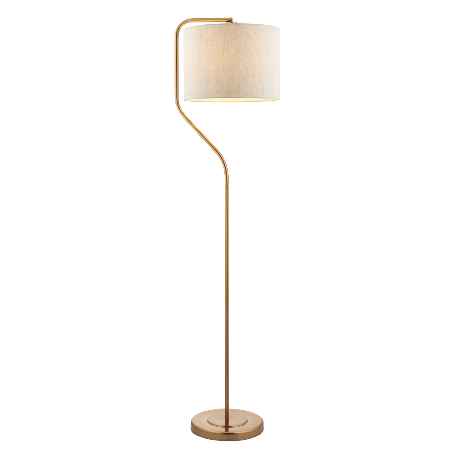 Clement Floor Lamp - Brushed Aged Brass from SSS Home Needs - Floor lighting Ireland