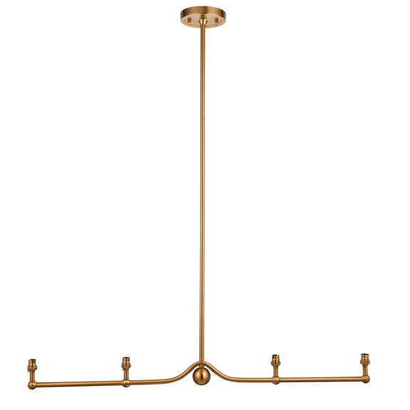 Santiago 4 Pendant Light - Fitting Brushed Brass from SSS Home Needs - Pendant lighting Ireland