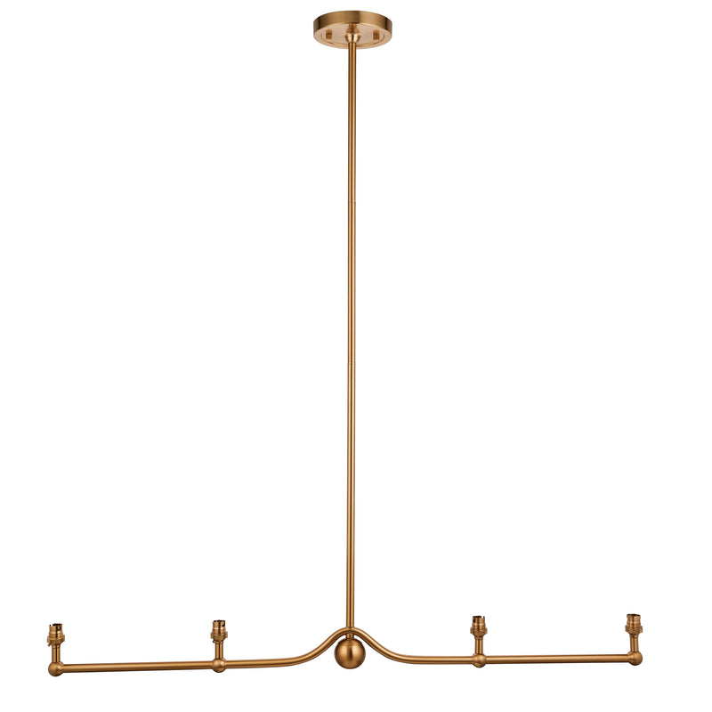 Santiago 4 Pendant Light - Fitting Brushed Brass from SSS Home Needs - Pendant lighting Ireland