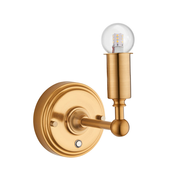 Burley Rechargeable 1 Wall Light Aged Brass from SSS Home Needs - Wall lighting Ireland