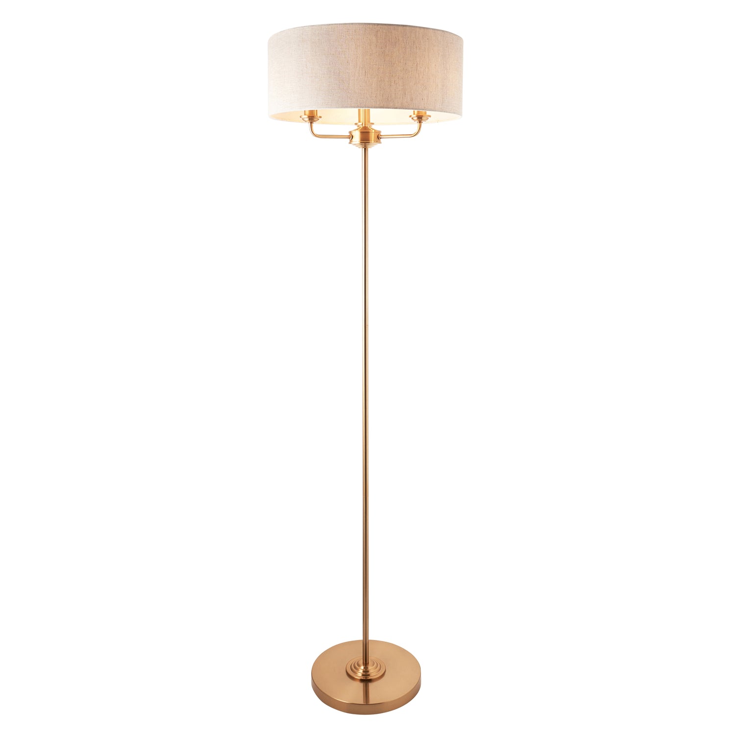Highclere 3 Floor Lamp - Vintage Brass from SSS Home Needs - Floor lighting Ireland