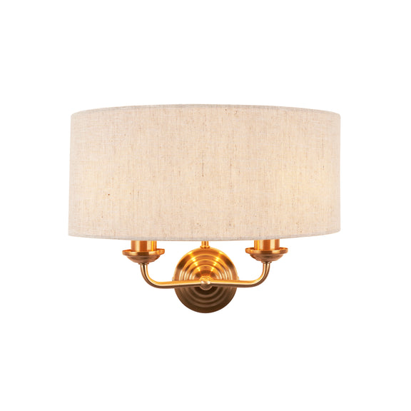 Highclere 2 Wall Light Vintage Brass from SSS Home Needs - Wall lighting Ireland
