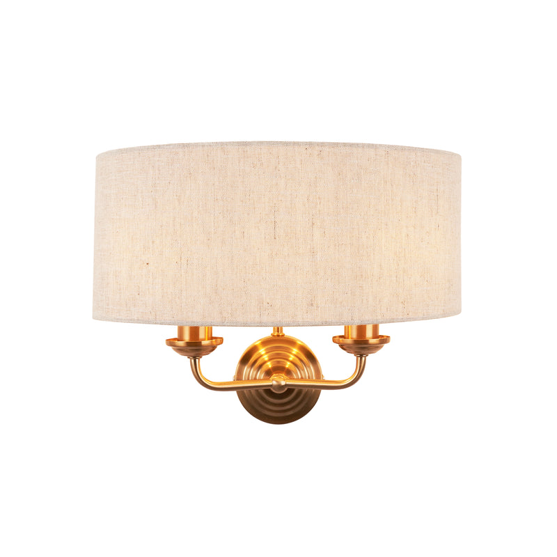 Highclere 2 Wall Light Vintage Brass from SSS Home Needs - Wall lighting Ireland